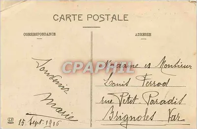 Pirineus-Ariégeois — A Virgem de Ax, Vale e Gorges da Alta Ariège em direção a Mérens — Vista tirada do caminho de Bonascre — Fototipia Labouche Frères, Toulouse — n° 1447 — Verso
