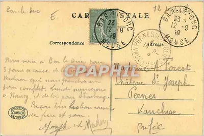 Bar-le-Duc (Meuse) — Plac Reggio i Prefektura — Rewers