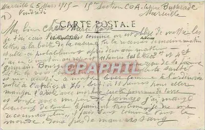 Marseille — De Mobiliés en de Kerk — Uitgever: C. P. A. Marseille — Achterkant