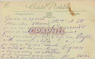 Grasse — Widok zrobiony przez palmy Grand Hôtelu — LL. Select — Rewers