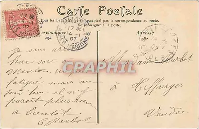 Menton — Ogólny widok z mostu św. Ludwika — n° 701 — Rewers