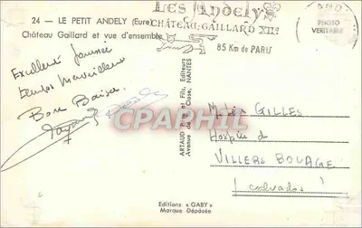Le Petit Andely (Eure) — Castelo de Gaillard e vista geral — Éditions Gaby — Verso