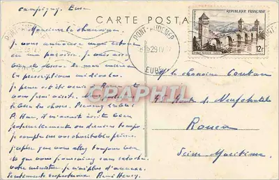 Ponte Audemer (Eure) — Igreja de São Ouen — Edit. Texèdre Lib. — Verso