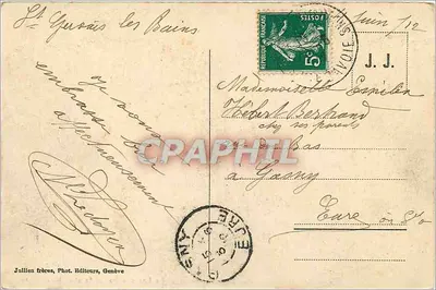 Chamonix — Jezioro Gaillands i Mont-Blanc — J. J. 7764 — Rewers