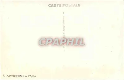 Azay-le-Rideau — Kościół — Wydawca Yonville — Rewers