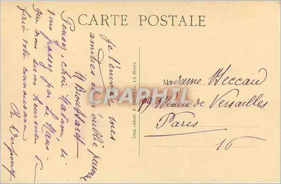 Le Mans — Częściowy widok i most Gambetta — Imp. phot. A. Lhommeau, Le Mans — Rewers