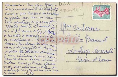 DAX - As Fontes da Fonte da Néhe sulfatada calcica 64° — Éditeur A.P.A. n°50 — Verso