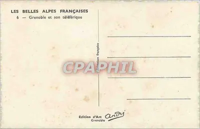 Grenoble i jego teleferyk — Piękne Alpy Francuskie — Wydawnictwo Art André — Rewers