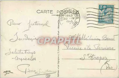 Marseille — Najświętsza Maryja Panny Obronnej — Wydawnictwo La Cigogne, nr 3 — Rewers