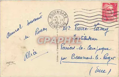 Rouen — A Nova Estação, Rua Verde — Edição La Cigogne — Verso