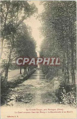 La Grande-Trappe, perto de Mortagne (Orne) — O Canal que Leva a Água dos Lagos para a Chocolateria e para a Fábrica de Moagem — Coleção G. T.