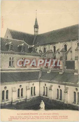 La Grande-Trappe perto de Mortagne (Orne) — estátua da Virgem oferecida pela rainha Louise-Philippe — editor G. T.
