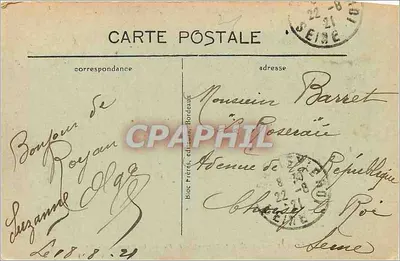 BUREAU-SI-PALAIS (Côte d'Argent) — Plaża i namioty - BR - 837 — Rewers
