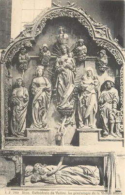 Sion. Catedral de Valère. A genealogia da Virgem Maria — J. J. 7058