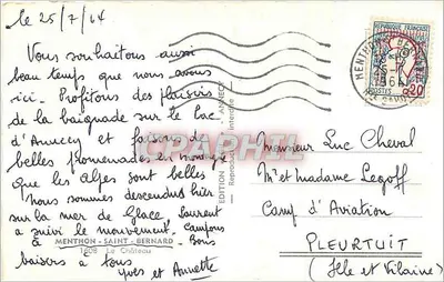 Castelo da Annette — Montanhas das Alpes — Edição Anneck — Verso