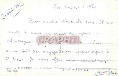 Chartres — Katedra na południe — Wydawnictwo Chartres — Rewers