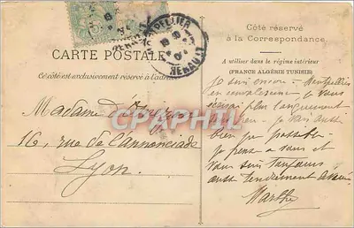 Montpellier — Katedra i Wydział Lekarski — Fototypia E. Lacour - Marsylia — Rewers