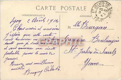 LYON — Place Bellecour e Coteau de Fourvière — E. R. — Verso
