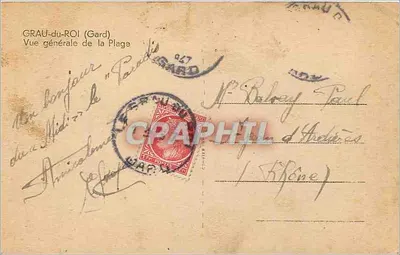 Grau-du-Roi (Gard) — Vista geral da Praia — Paradis — Verso