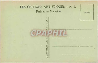 Paris — Place de la Bastille — Colonne de Juillet — A. L. — n°128 — Verso