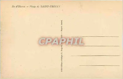 Plaża Saint-Trojan — Wyspa Oléron — Wydawca R. Bergevin, nr 8455 — Rewers