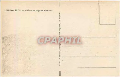 Aleja plaży Vert-Bois — Wyspa Oléron — Wydawnictwo Artisques Raymond Borgevin — Rewers