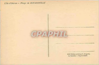 Plaża Boyardville — Wyspa Oleron — Artystyczna edycja R. Bergevin — Rewers
