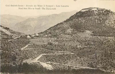 Col Saint-Jean - Estrada de Nice para Sospel - Os Lacets — Estabelecimento de Fotografia Giletta, Nice