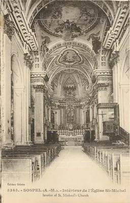 Sospel - Interior da Igreja de São Miguel — Edição Giletta, n° 3345