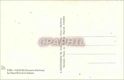 Ilha de Ré — O Velho Poço e a Casa — L. Chatagneau, Courtil-Hugo — Verso