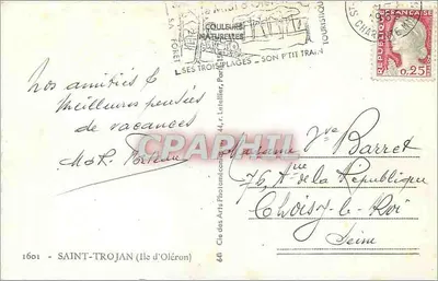 Saint-Trojan — Plaża, Port, Las sosnowy, Kasyno — Graphphil — Rewers