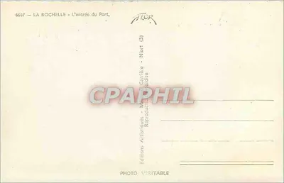 La Rochelle — Wejście do portu — Éditions Artistiques Veritable — Rewers