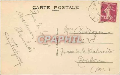 Lourdes — Bazylika i rzeka Gave — Éditions & Quinault, n°28 — Rewers