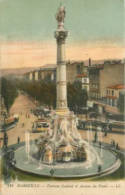 Marseille — Fontaine Cantini e Avenida do Prado — LL, n° 318