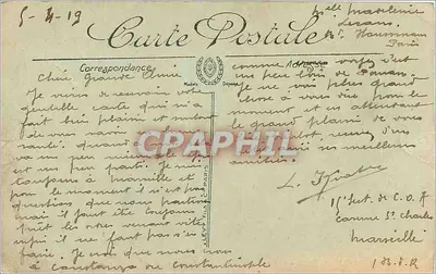 Marseille — Widok na Zamek If — LL. — N° 120 — Rewers