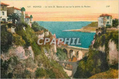 Mônaco – A ravina de São Dévote e vista sobre a ponta do Rocher — CAP, n°127