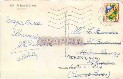 St Jean-de-Monts — O calvaire — Edição da Europa, série 966 — Verso