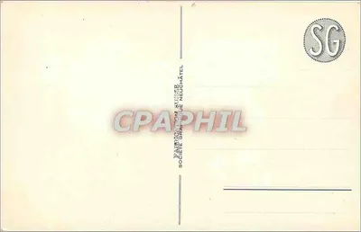 Łódź na jeziorze Le Mans i Zęby Południowe — seria 545 — Société Graphique Neuchâtel — Rewers