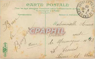 Marseille. Obelisk na Place Castellane — L.V. & Cie, n° 2537 — Rewers