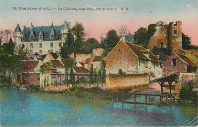 Montrésor (I.-et-L.) — O Castelo, monumento histórico, séculos XV e XVI — R. D.