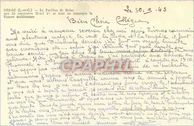 Nérac (L.-et-G.) — O Pavilhão de Banhos — C. Caim — Verso