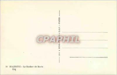 Rocher de Basta — Biarritz — wydawca G.A.P. nr 56 — Rewers