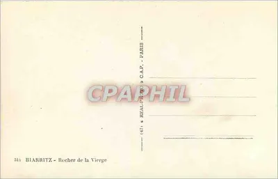 Biarritz - Rocher de la Vierge — Antieke ansichtkaart (471) — Uitgever: Réal-Photo — Achterkant