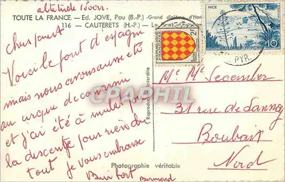 Most w Espagnac — Cauterets — Wyd. JOVE, Pau (B.P.) — Rewers