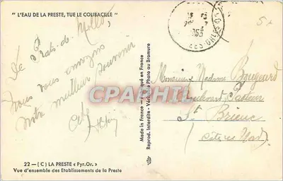 La Preste — La Preste के संस्थानों की एक व्यापक दृश्य — फ्रांस में बनाया गया — पीछे