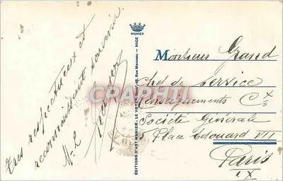 Nice — Jardim Albert 1º — Edições d'Art Munier, n°49 — Verso
