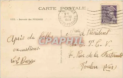 Lourdes, Saint-Sauveur, Gavarnie, Cauterets — Lembrança dos Pirineus — Edição Quinze — Verso