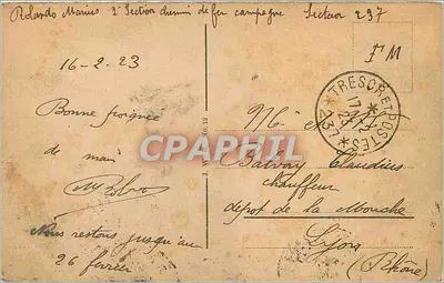 Koblenca. Pomnik cesarzowej Augusta w ogrodach Renu — wydawca nieznany, numer serii nieczytelny — Rewers