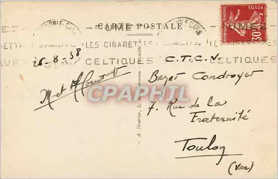 Grenoble — Plac Notrk-Dame i katedra — Wydawca C.T.C.V. n° 571.1 — Rewers