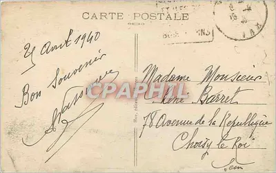 Hyères - Avenida Godillot — vista da promenade cercada de palmeiras — editada por Huc, n°87 — Verso